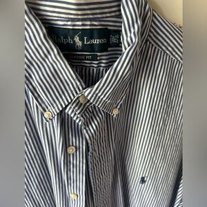 Ralph Lauren Blue and White striped dress shirt